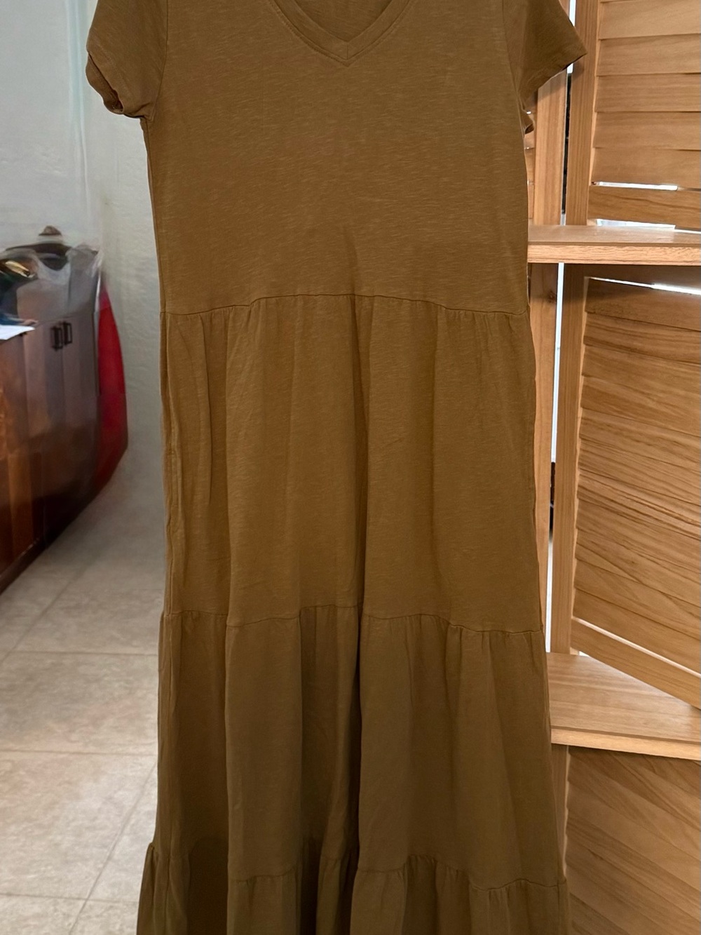 Toad&Co 100% Organic Cotton Tiered Midi Dress — Size S